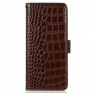Housse Xiaomi Redmi Note 14 5G Cuir Effet Crocodile