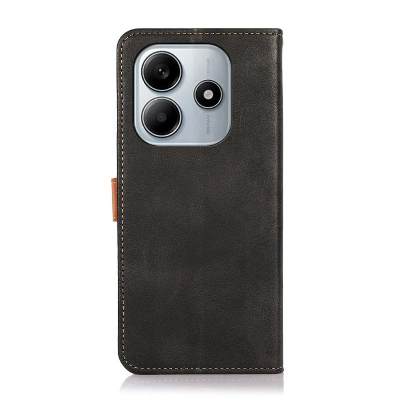 Housse Xiaomi Redmi Note 14 5G Fermoir Doré KHAZNEH