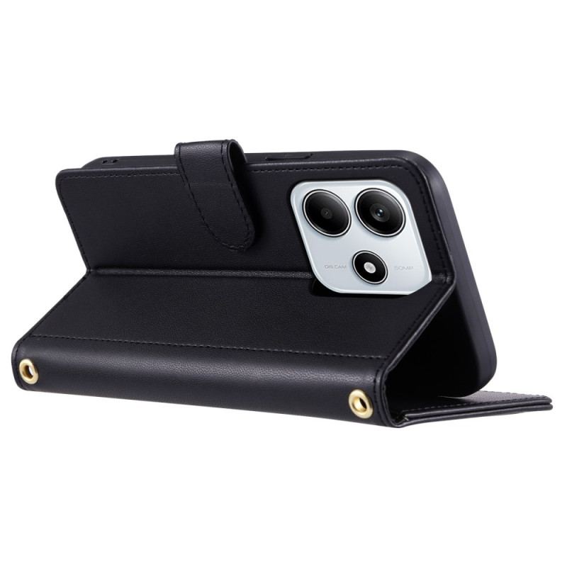 Housse Xiaomi Redmi Note 14 5G Matelassée avec Bandoulière et Lanière