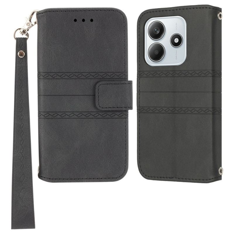 Housse Xiaomi Redmi Note 14 5G Motif Frise à Lanière