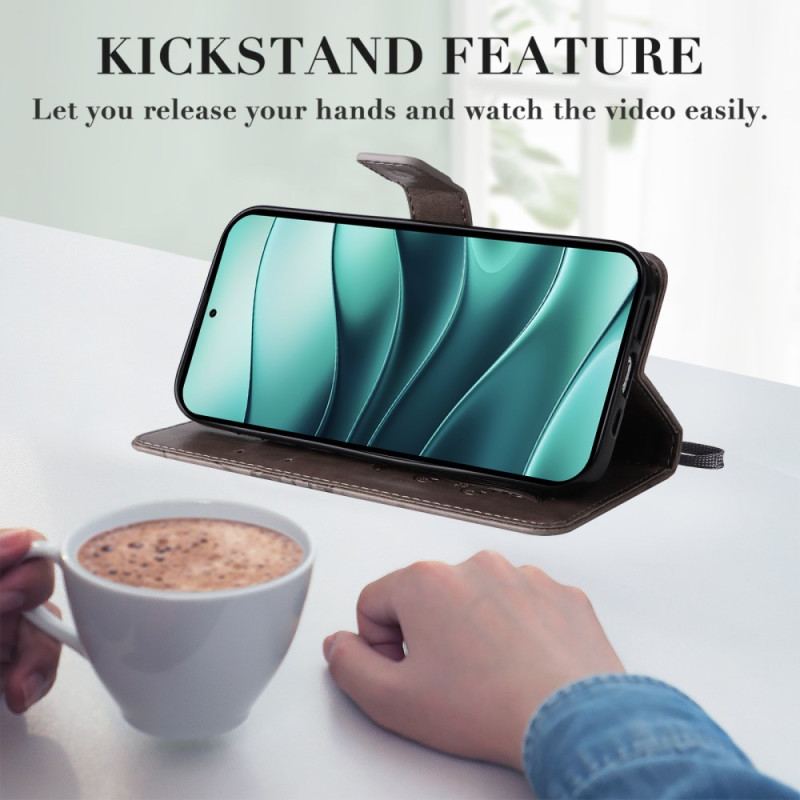 Housse Xiaomi Redmi Note 14 5G Papillons Géants à Lanière