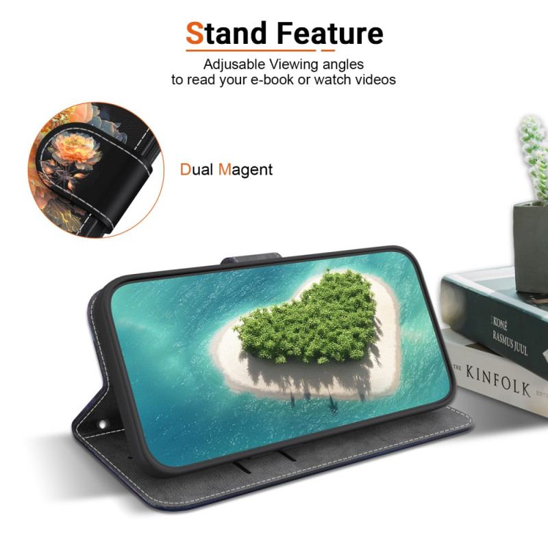 Housse Xiaomi Redmi Note 14 5G Pivoine Dorée