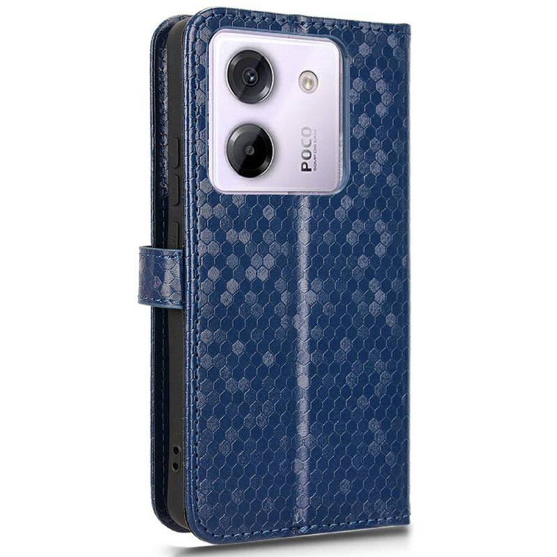 Housse Xiaomi Redmi Note 14 5G / Poco M7 Pro 5G Pointes Brillants à Lanière