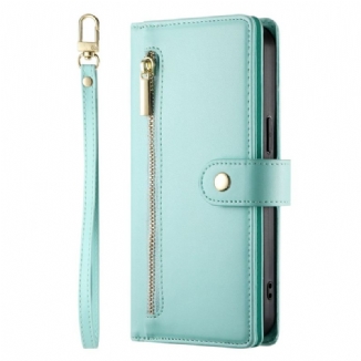 Housse Xiaomi Redmi Note 14 5G Portefeuille avec Lanière et Bandoulière