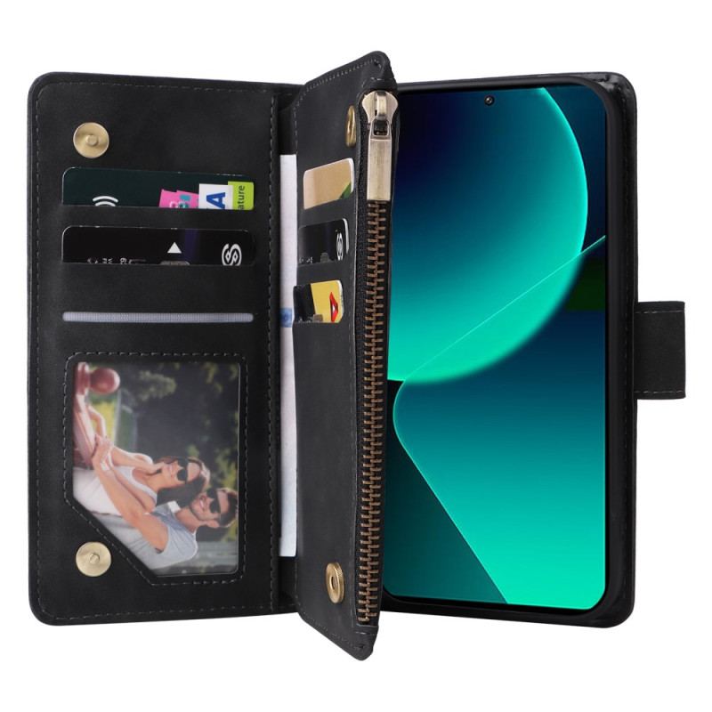 Housse Xiaomi Redmi Note 14 5G Portefeuille Effet Cuir Complet