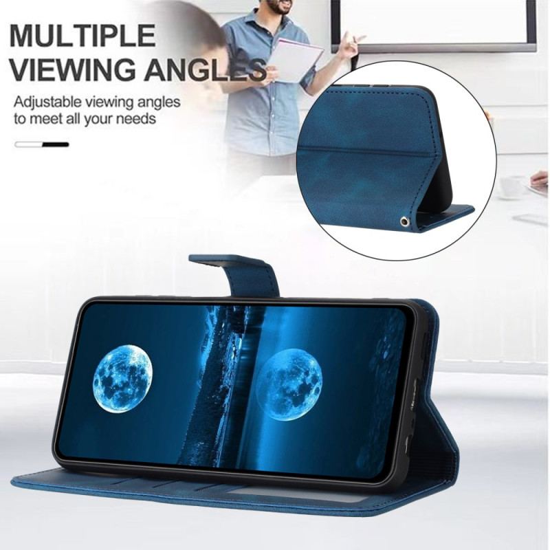 Housse Xiaomi Redmi Note 14 5G Style Daim avec Lanière