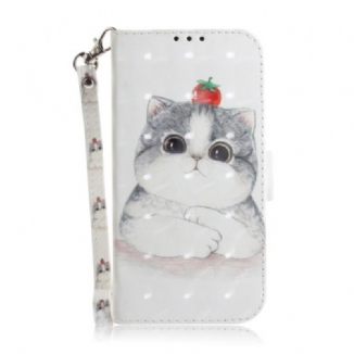 Housse OnePlus Nord 2T 5G Chat Mignon à Lanière