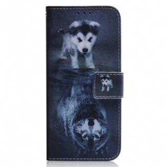 Housse OnePlus Nord 2T 5G Chiot et Loup à Lanière