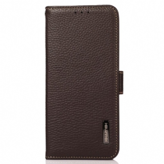 Housse OnePlus Nord 2T 5G Cuir Litchi KHAZNEH RFID