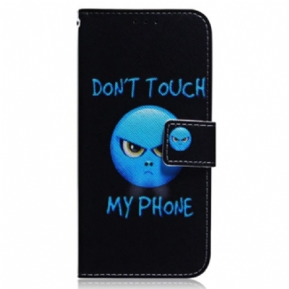 Housse OnePlus Nord 2T 5G Emoji Don't Touch My Phone à Lanière