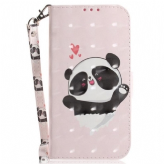 Housse OnePlus Nord 2T 5G Panda Love à Lanière