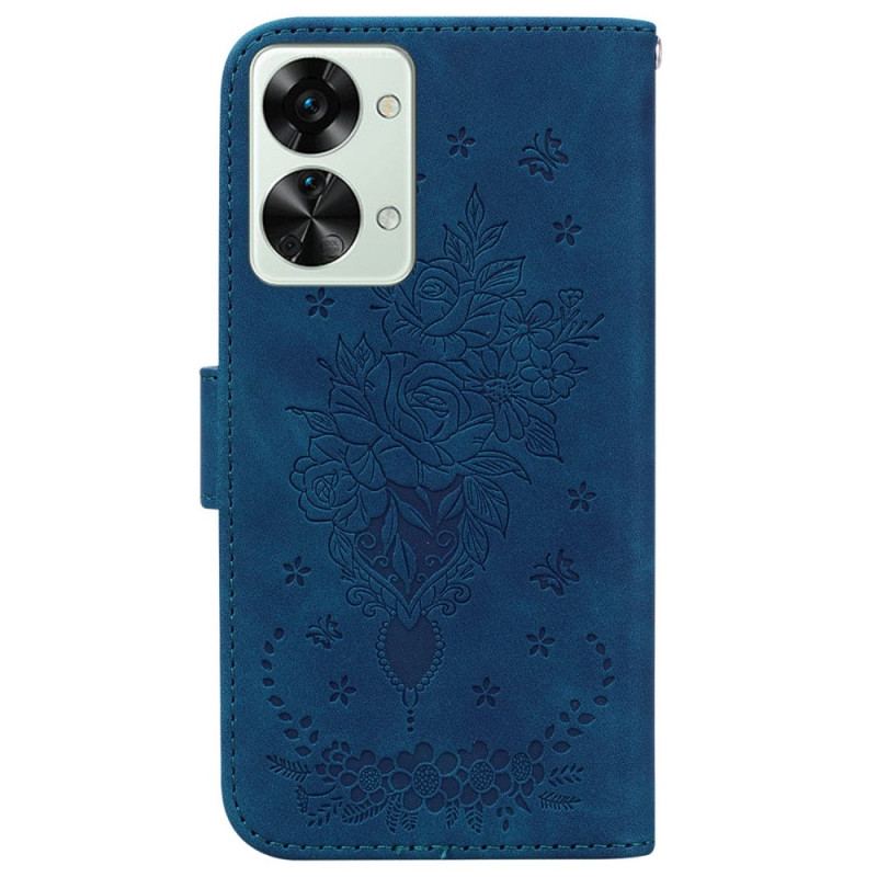 Housse OnePlus Nord 2T 5G Roses et Papillons