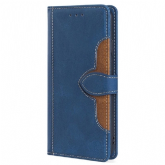 Housse OnePlus Nord 2T 5G Simili Cuir Bicolore Stylé