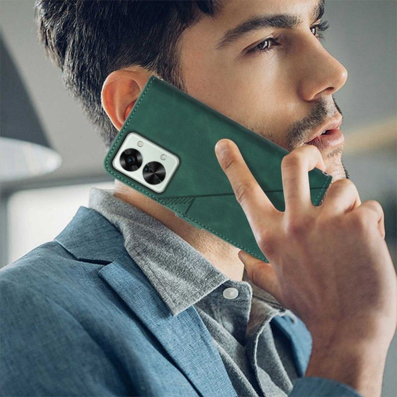 Housse OnePlus Nord 2T Triangles avec Lanière