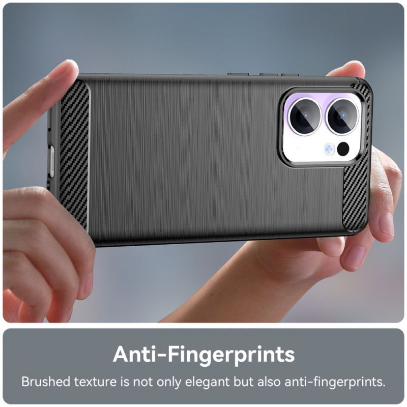 Coque Oppo Reno 13F 4G / 5G / FS 5G Fibre Carbone Brossée