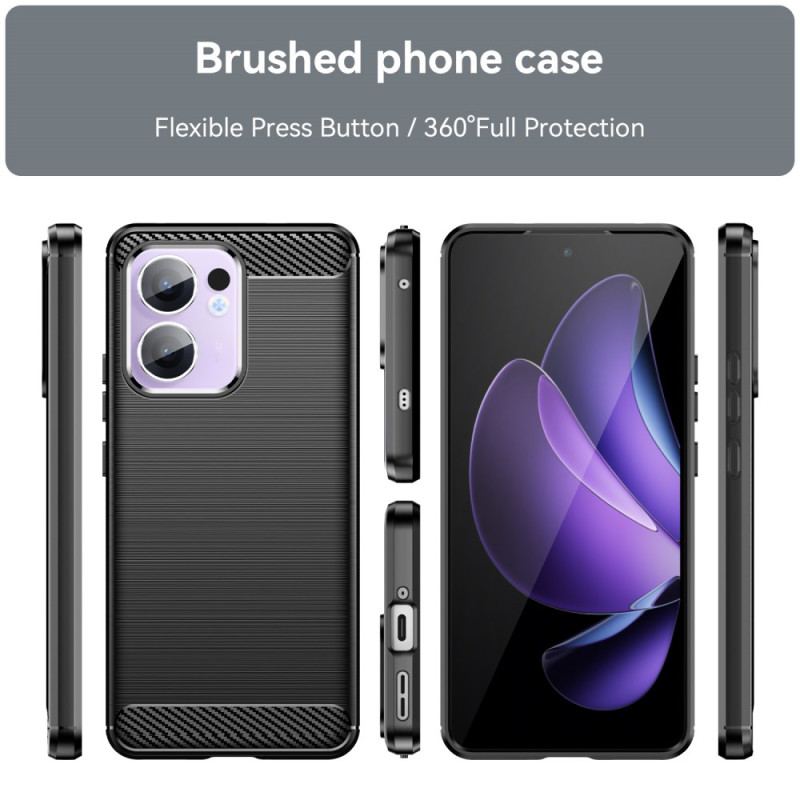 Coque Oppo Reno 13F 4G / 5G / FS 5G Fibre Carbone Brossée