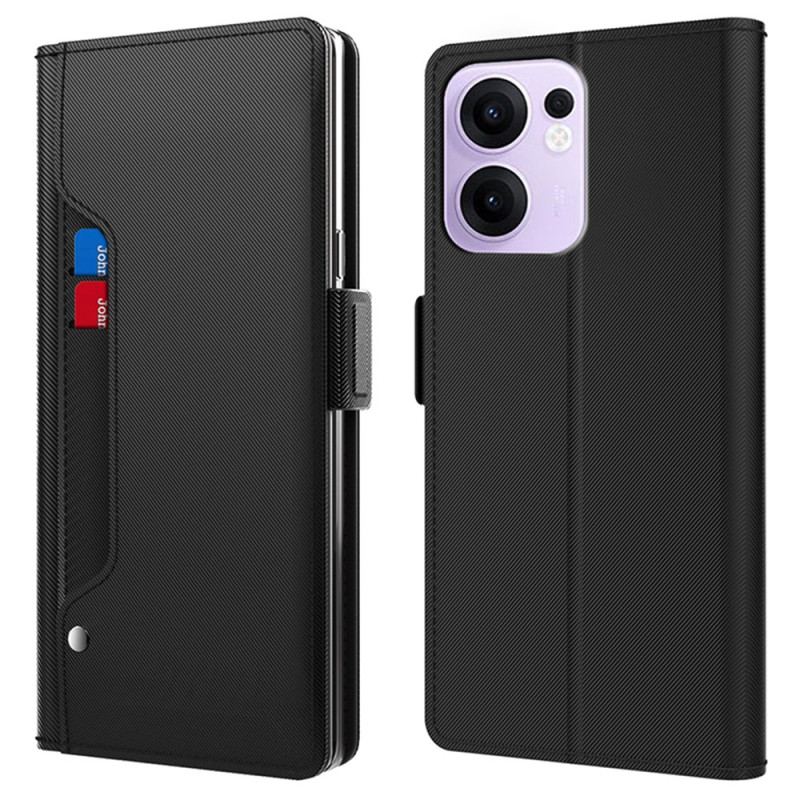 Coque Oppo Reno 13F 4G / 5G / FS 5G Miroir et Porte-Cartes Amovible