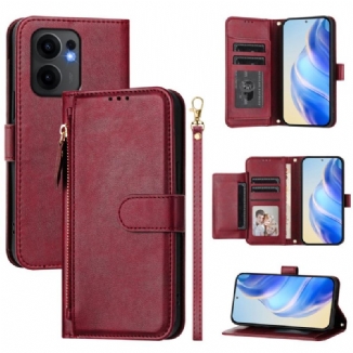 Housse Oppo Reno 13F 4G / 5G / FS 5G 5G Poche Zippée et Porte-Cartes