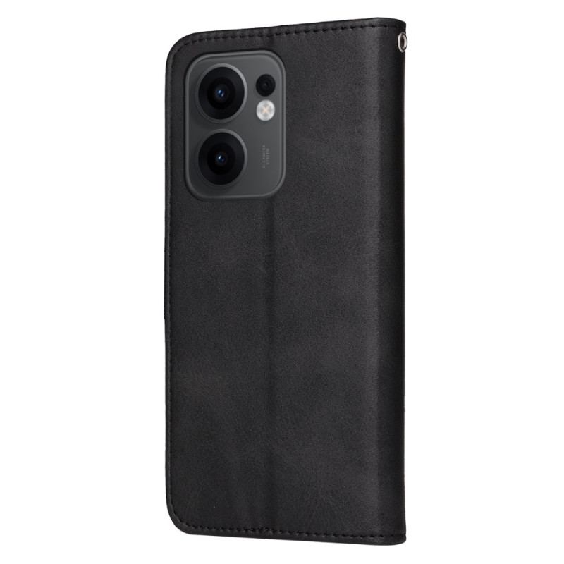 Housse Oppo Reno 13F 4G / 5G / FS 5G Simili Cuir Uni à Lanière