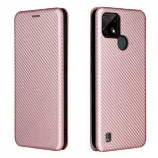 Flip Cover Realme C21 Fibre Carbone