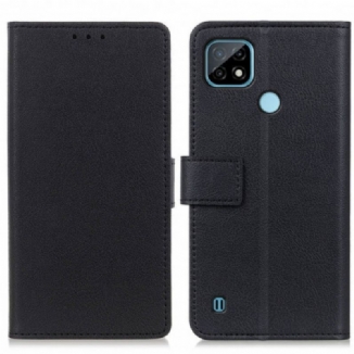 Housse Realme C21 Effet Cuir Brillant Simple