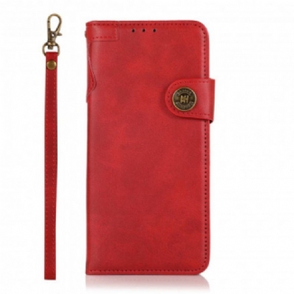 Housse Realme C21 Simili Cuir Bouton KHAZNEH