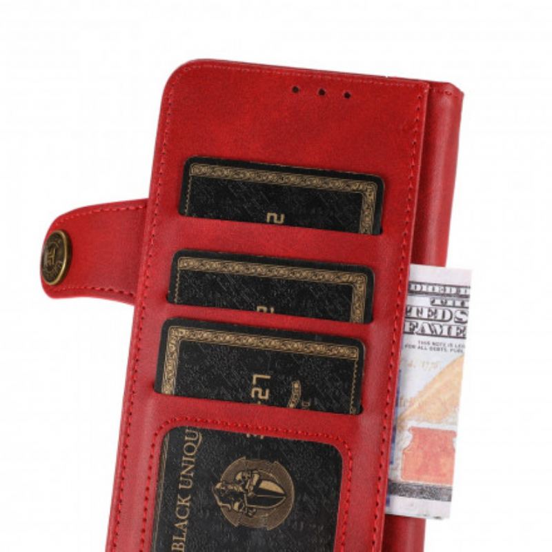 Housse Realme C21 Simili Cuir Bouton KHAZNEH
