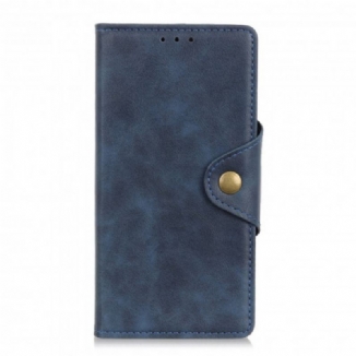 Housse Realme C21 Simili Cuir Vintage Bouton