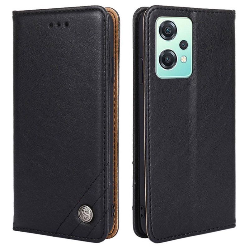 Flip Cover OnePlus Nord CE 2 Lite 5G Simili Cuir Rivet Décoratif
