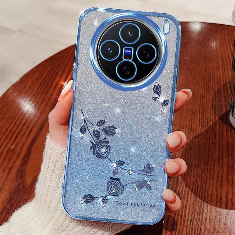 Coque Vivo X200 Pro Fleur et Strass KADEM
