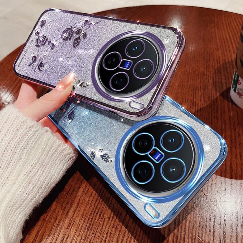 Coque Vivo X200 Pro Fleur et Strass KADEM