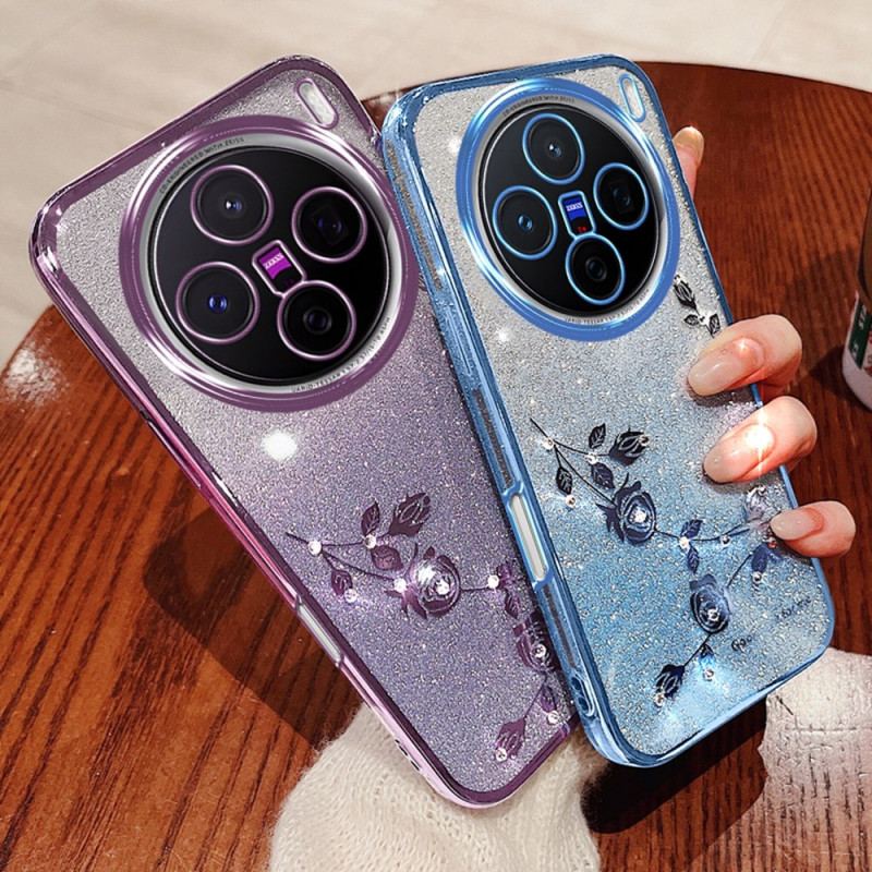 Coque Vivo X200 Pro Fleur et Strass KADEM