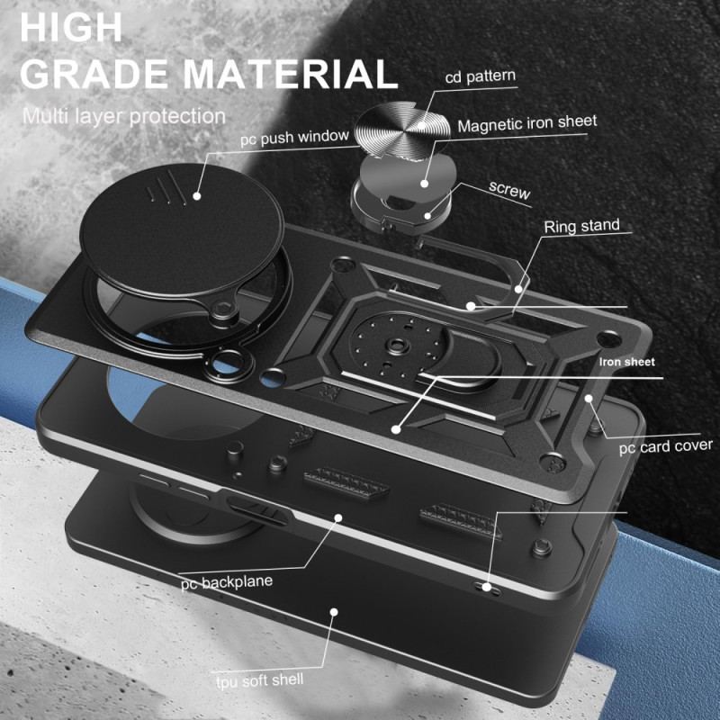 Coque Vivo X200 Pro Protection Caméra Coulissante et Support Intégré