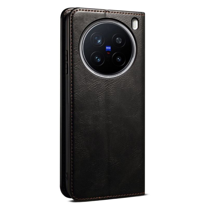 Flip Cover Vivo X200 Pro Simili Cuir Ciré