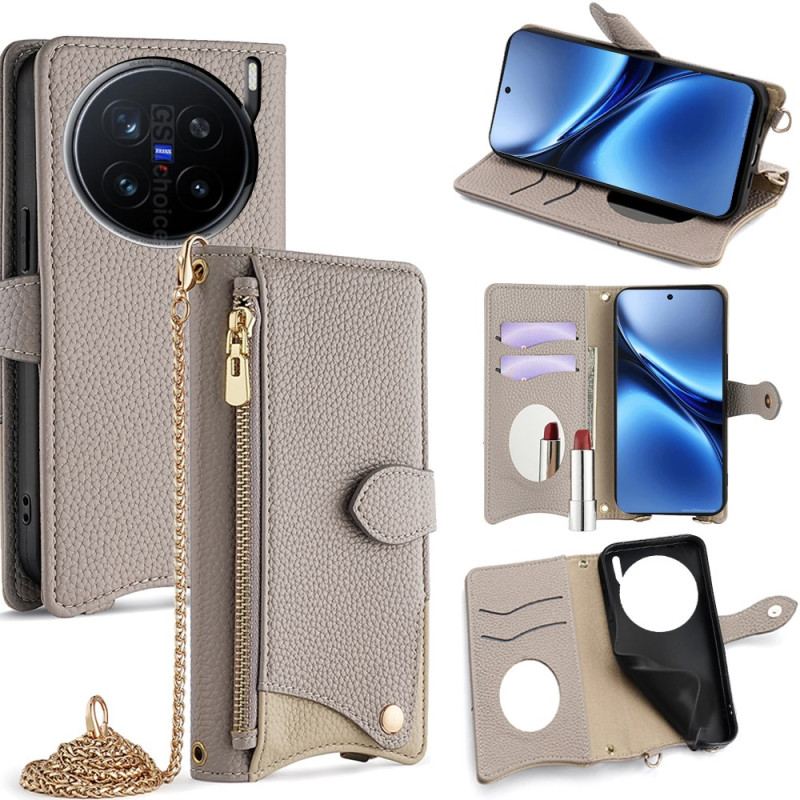 Housse Vivo X200 Pro 5G Miroir et Bandoulière