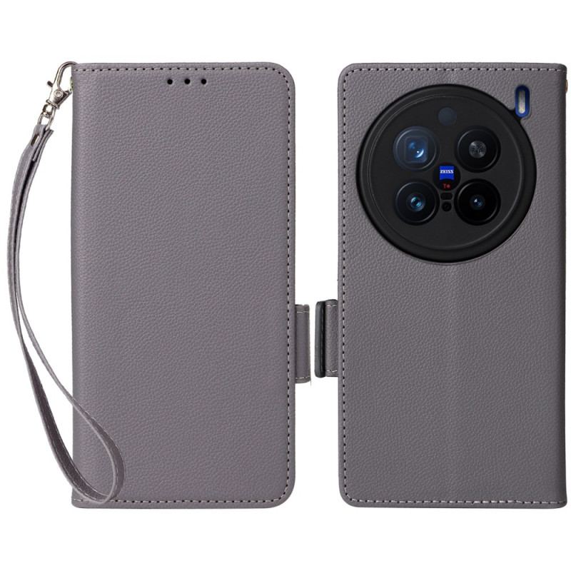 Housse Vivo X200 Pro Simili Cuir à Lanière