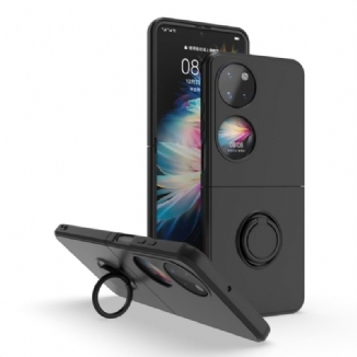 Coque Huawei P50 Pocket Silicone avec Anneau-Support