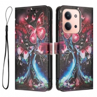 Housse Xiaomi Redmi 15C 4G / 5G / Poco C85 Arbre au Papillons