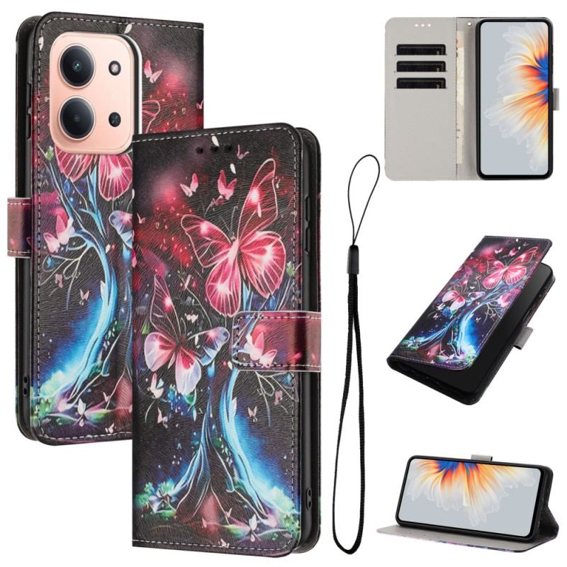 Housse Xiaomi Redmi 15C 4G / 5G / Poco C85 Arbre au Papillons