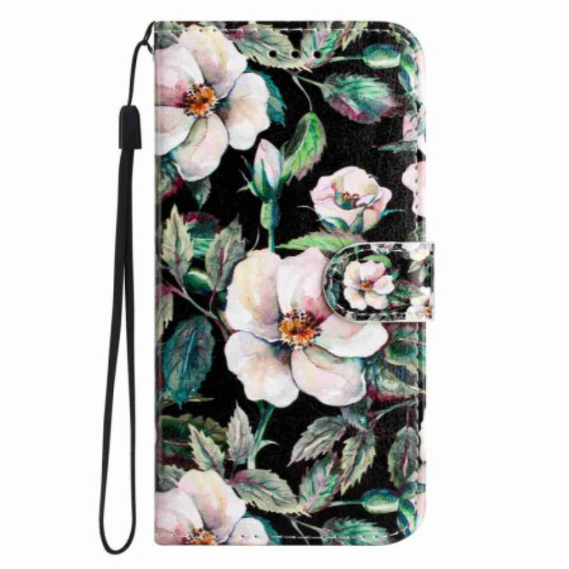 Housse Xiaomi Redmi 15C 4G / 5G / Poco C85 Fleurs Blanches