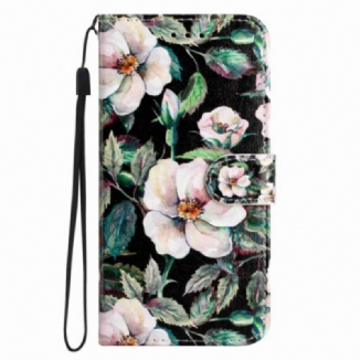 Housse Xiaomi Redmi 15C 4G / 5G / Poco C85 Fleurs Blanches