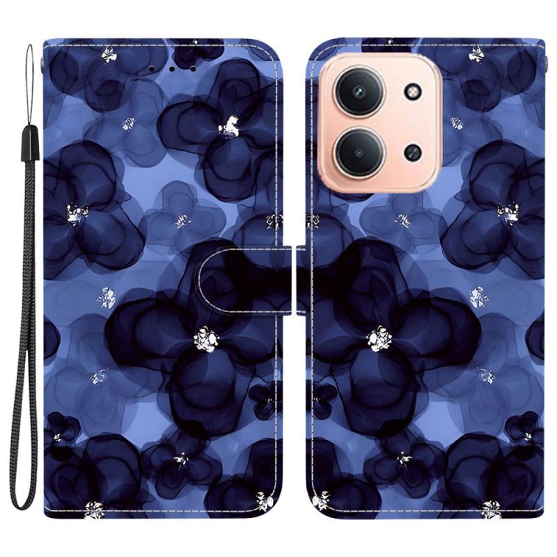 Housse Xiaomi Redmi 15C 4G / 5G / Poco C85 Fleurs Bleues