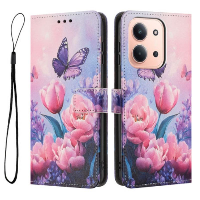 Housse Xiaomi Redmi 15C 4G / 5G / Poco C85 Motif Floral Rose