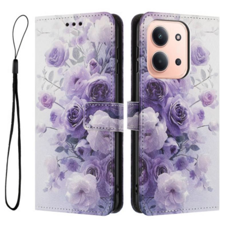 Housse Xiaomi Redmi 15C 4G / 5G / Poco C85 Roses Violettes