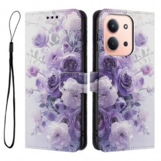 Housse Xiaomi Redmi 15C 4G / 5G / Poco C85 Roses Violettes