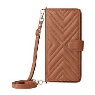 Housse Xiaomi Redmi 15C 5G / 4G / Poco C85 4G Design Matelassé avec Lanière et Bandoulière