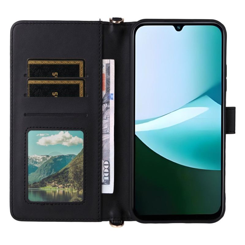 Housse Xiaomi Redmi 15C 5G / 4G / Poco C85 4G Design Matelassé avec Lanière et Bandoulière