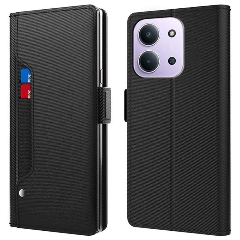 Housse Xiaomi Redmi 15C 5G / 4G / Poco C85 4G Miroir et Porte-Cartes Amovible