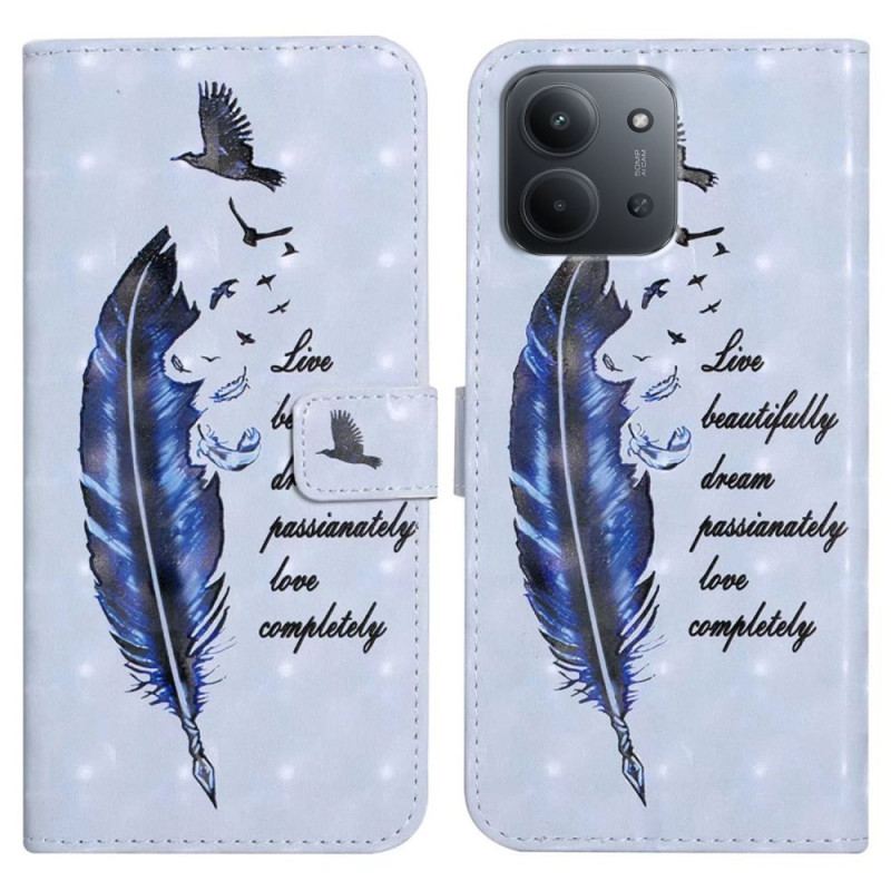 Housse Xiaomi Redmi 15C 5G / 4G / Poco C85 4G Plume Bleue