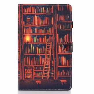 Housse Samsung Galaxy Tab S6 Lite Bibliothèque